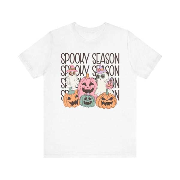 Spooky Season Pumpkins and Ghosts Halloween Shirt - Cute Vintage Ghost Graphic Tee