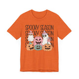 Spooky Season Pumpkins and Ghosts Halloween Shirt - Cute Vintage Ghost Graphic Tee