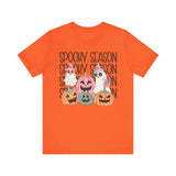 Spooky Season Pumpkins and Ghosts Halloween Shirt - Cute Vintage Ghost Graphic Tee