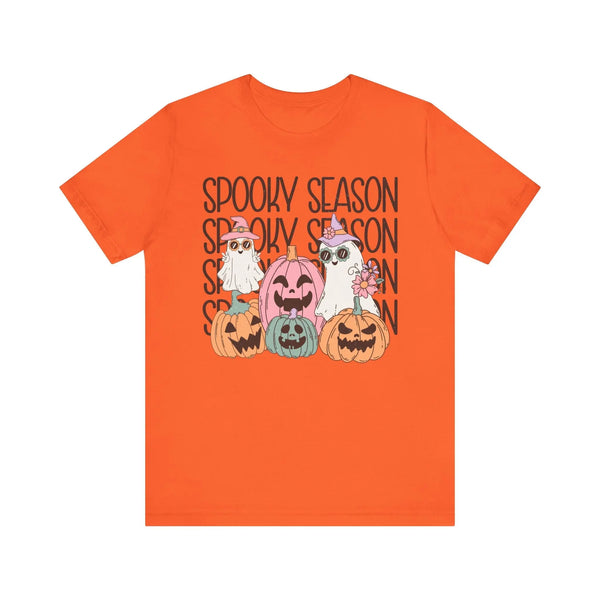 Spooky Season Pumpkins and Ghosts Halloween Shirt - Cute Vintage Ghost Graphic Tee