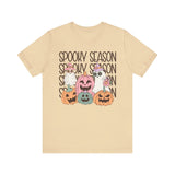 Spooky Season Pumpkins and Ghosts Halloween Shirt - Cute Vintage Ghost Graphic Tee