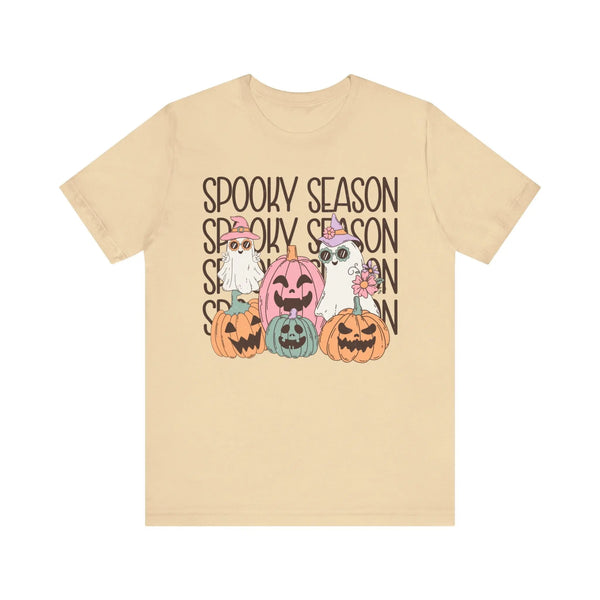 Spooky Season Pumpkins and Ghosts Halloween Shirt - Cute Vintage Ghost Graphic Tee