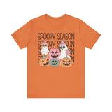 Spooky Season Pumpkins and Ghosts Halloween Shirt - Cute Vintage Ghost Graphic Tee