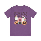 Spooky Season Pumpkins and Ghosts Halloween Shirt - Cute Vintage Ghost Graphic Tee