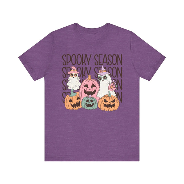 Spooky Season Pumpkins and Ghosts Halloween Shirt - Cute Vintage Ghost Graphic Tee