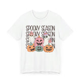 Spooky Season Pumpkins and Ghosts Halloween Shirt - Cute Vintage Ghost Graphic Tee
