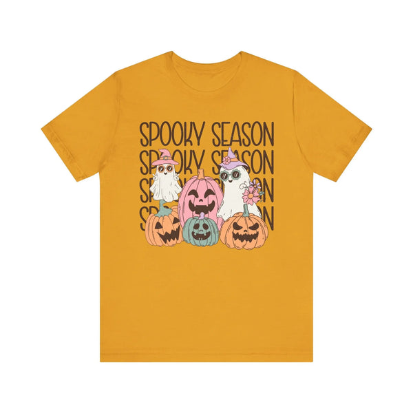 Spooky Season Pumpkins and Ghosts Halloween Shirt - Cute Vintage Ghost Graphic Tee