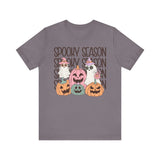 Spooky Season Pumpkins and Ghosts Halloween Shirt - Cute Vintage Ghost Graphic Tee