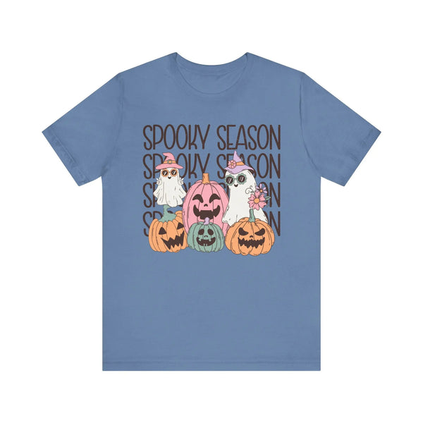 Spooky Season Pumpkins and Ghosts Halloween Shirt - Cute Vintage Ghost Graphic Tee