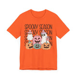 Spooky Season Pumpkins and Ghosts Halloween Shirt - Cute Vintage Ghost Graphic Tee