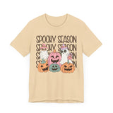 Spooky Season Pumpkins and Ghosts Halloween Shirt - Cute Vintage Ghost Graphic Tee