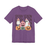 Spooky Season Pumpkins and Ghosts Halloween Shirt - Cute Vintage Ghost Graphic Tee