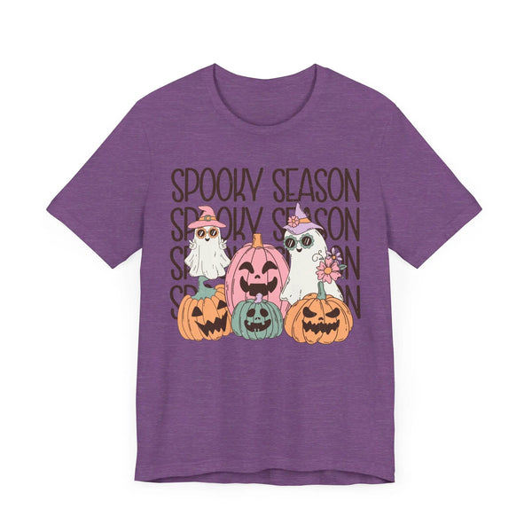 Spooky Season Pumpkins and Ghosts Halloween Shirt - Cute Vintage Ghost Graphic Tee