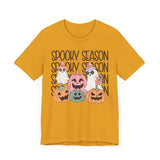 Spooky Season Pumpkins and Ghosts Halloween Shirt - Cute Vintage Ghost Graphic Tee
