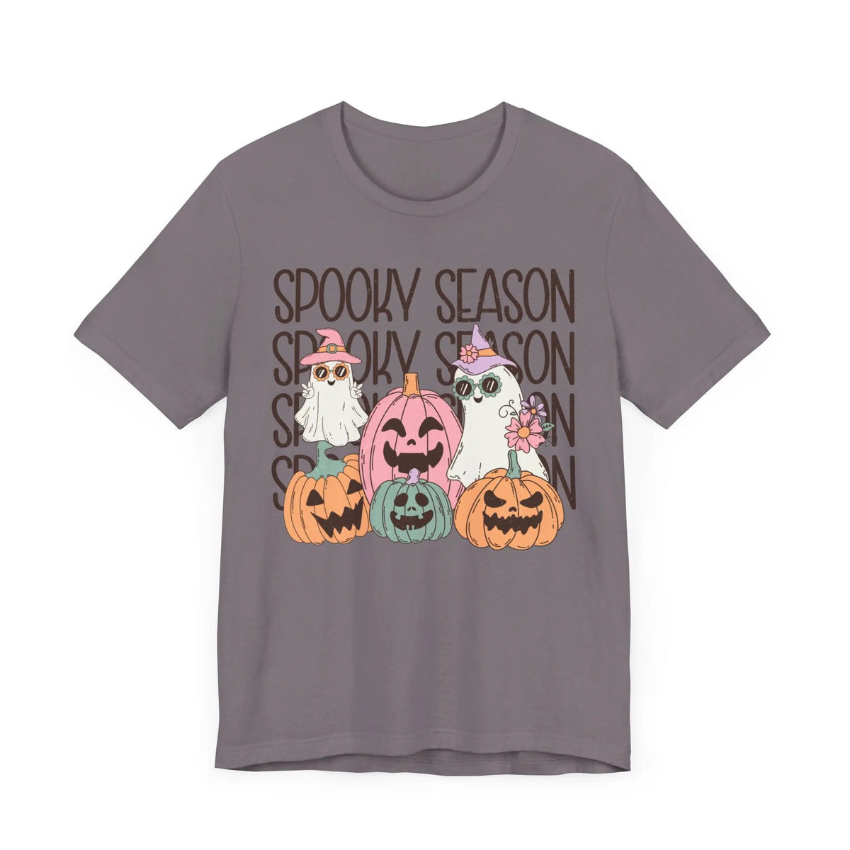 Spooky Season Pumpkins and Ghosts Halloween Shirt - Cute Vintage Ghost Graphic Tee
