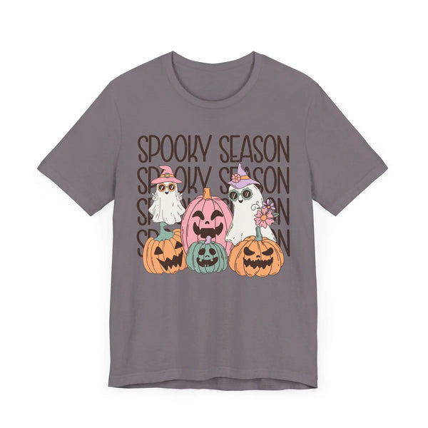 Spooky Season Pumpkins and Ghosts Halloween Shirt - Cute Vintage Ghost Graphic Tee