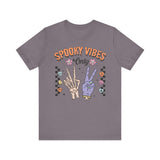 Spooky Vibes Only - Retro Skeleton Halloween Graphic T-Shirt