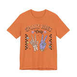 Spooky Vibes Only - Retro Skeleton Halloween Graphic T-Shirt