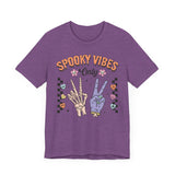 Spooky Vibes Only - Retro Skeleton Halloween Graphic T-Shirt