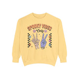 Spooky Vibes Only - Retro Skeleton Halloween Graphic T-Sweatshirt