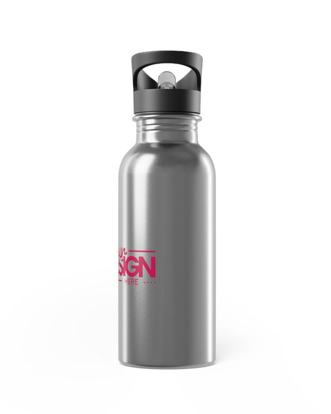 20Oz Stainless Steel Water Bottle With Flip Top Spout And Straws Eco Friendly