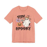 Stay Spooky Halloween Shirt - Floral Ghost and Pumpkin Graphic Tee