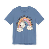 Stay Spooky Rainbow Ghost Halloween Shirt - Pastel Retro Halloween Tee