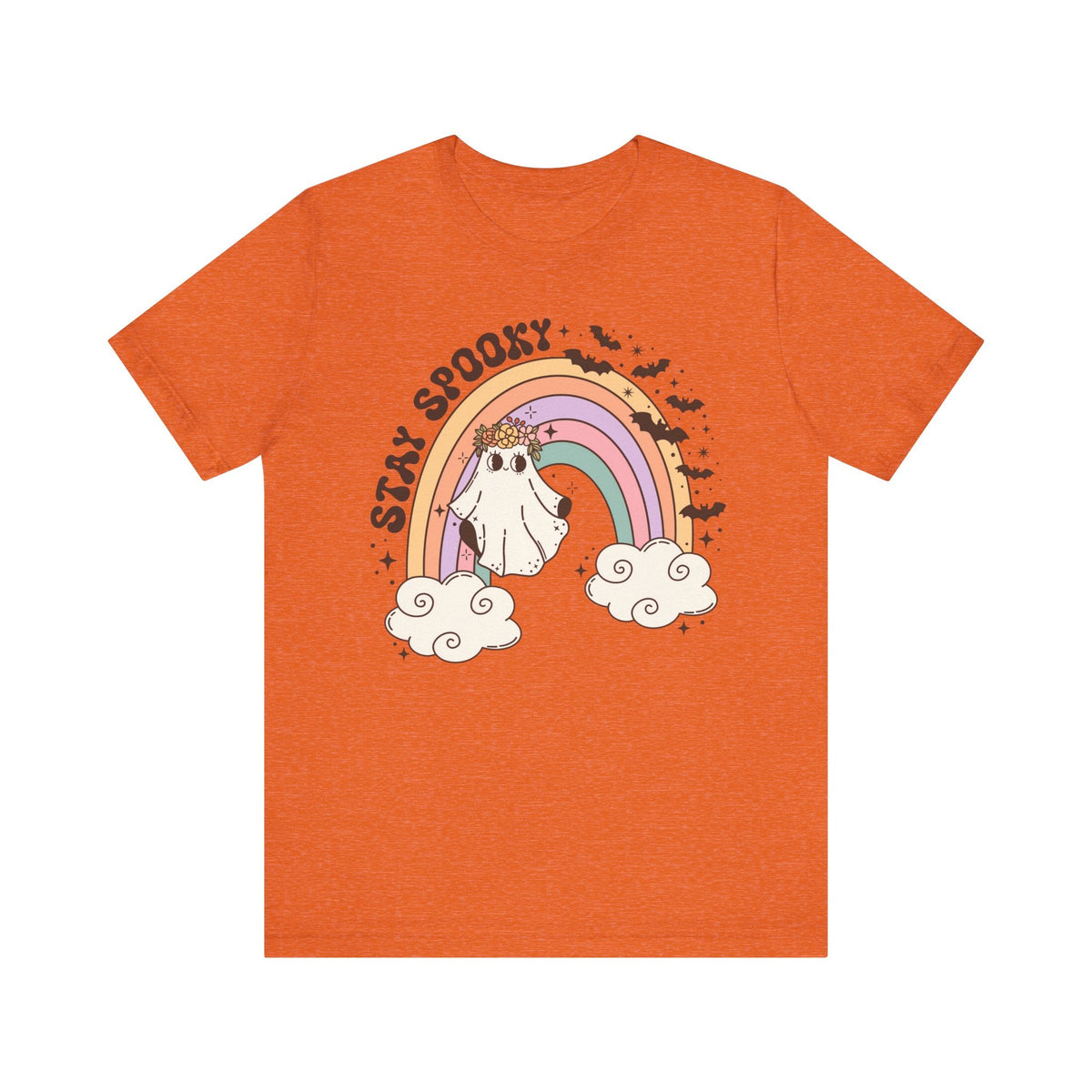 Stay Spooky Rainbow Ghost Halloween Shirt - Pastel Retro Halloween Tee