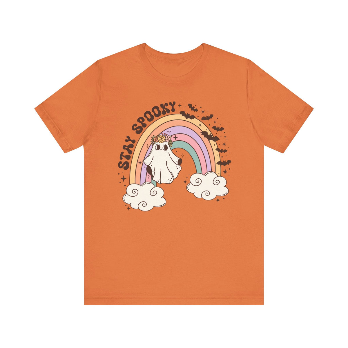 Stay Spooky Rainbow Ghost Halloween Shirt - Pastel Retro Halloween Tee