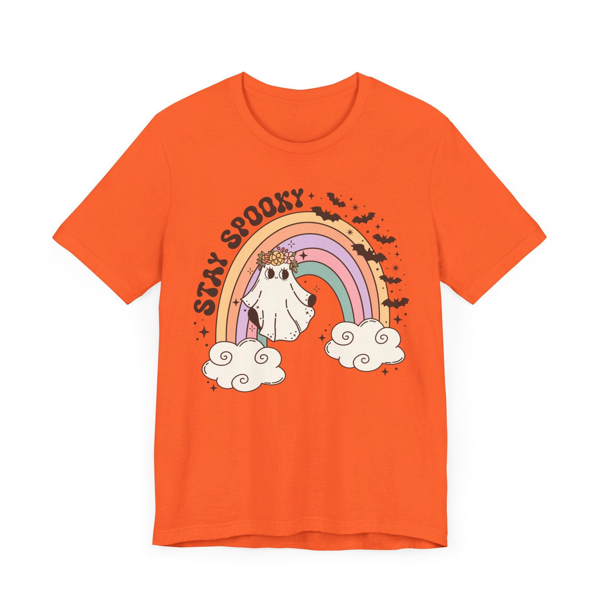 Stay Spooky Rainbow Ghost Halloween Shirt - Pastel Retro Halloween Tee