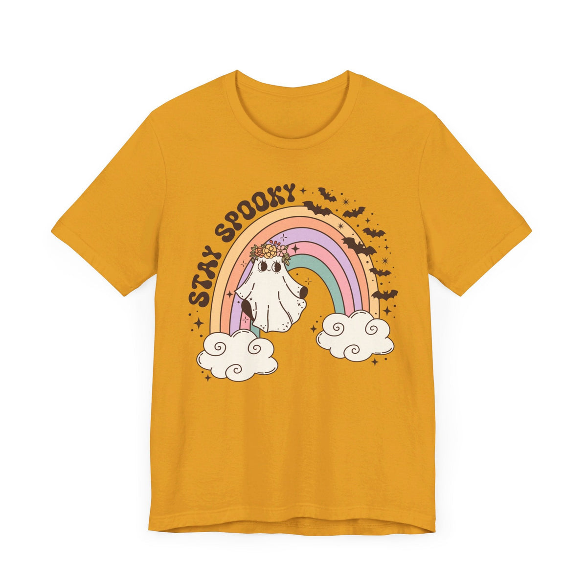 Stay Spooky Rainbow Ghost Halloween Shirt - Pastel Retro Halloween Tee