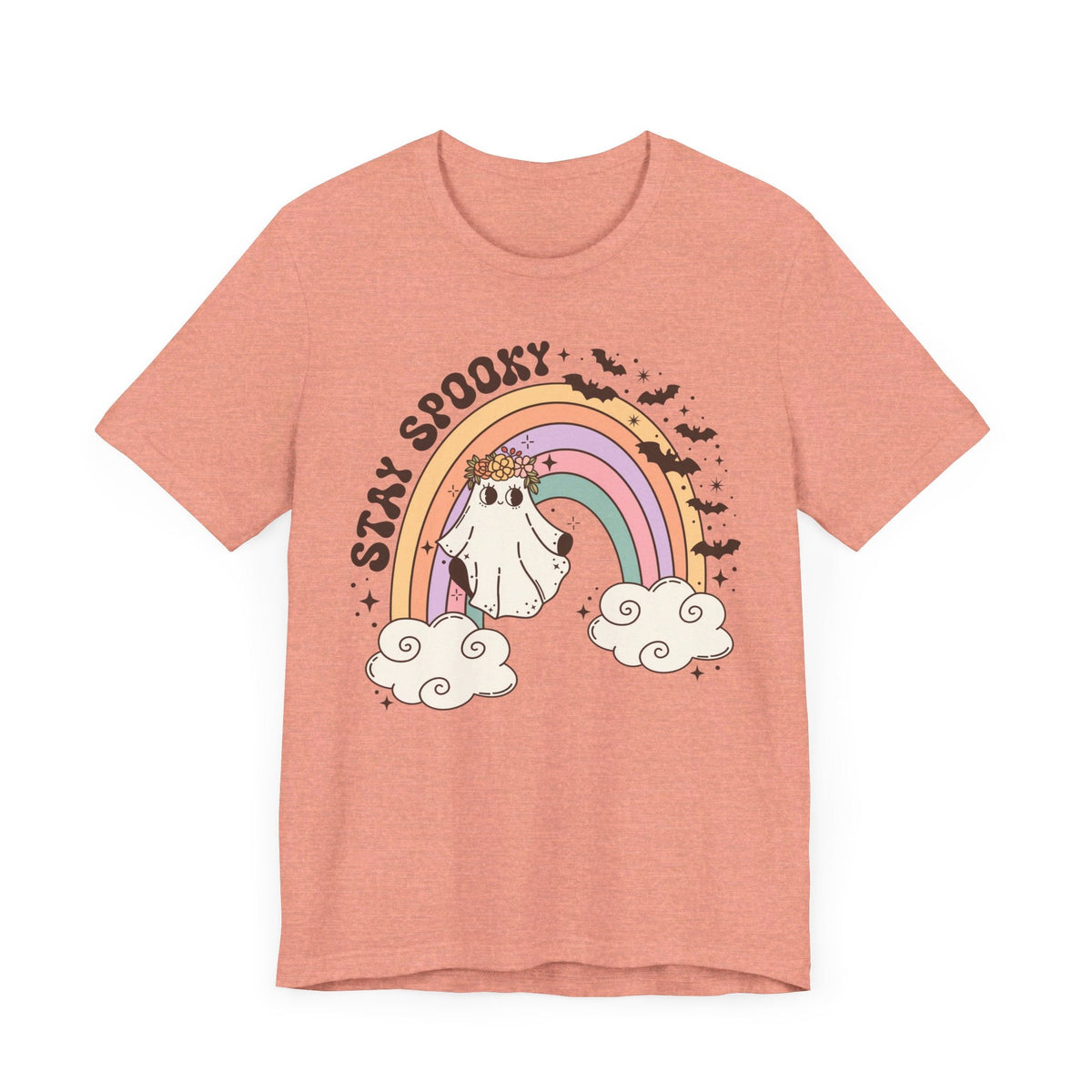 Stay Spooky Rainbow Ghost Halloween Shirt - Pastel Retro Halloween Tee