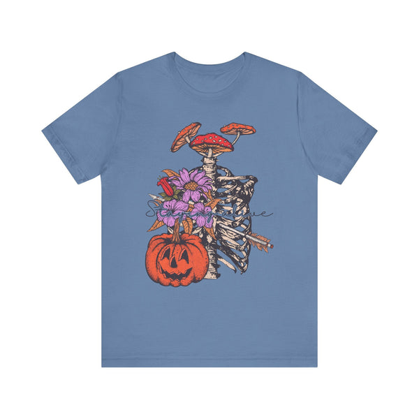 Staying Alive - Floral Skeleton Ribcage Halloween Shirt