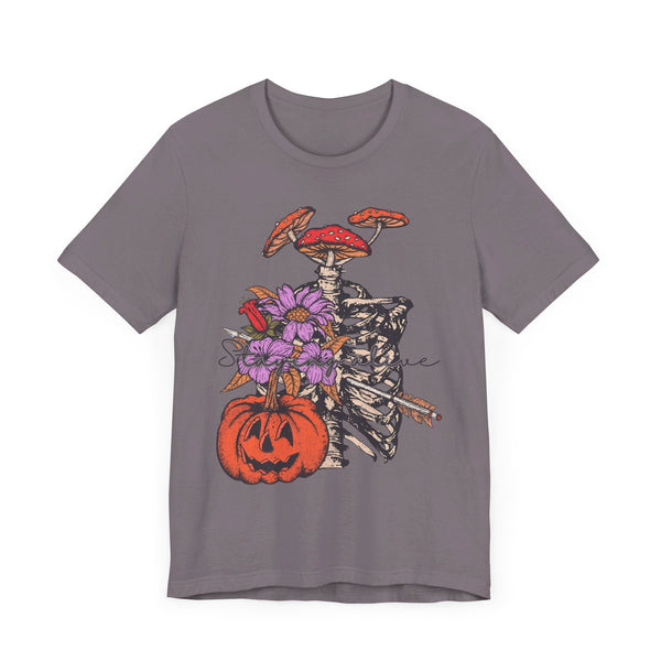 Staying Alive - Floral Skeleton Ribcage Halloween Shirt