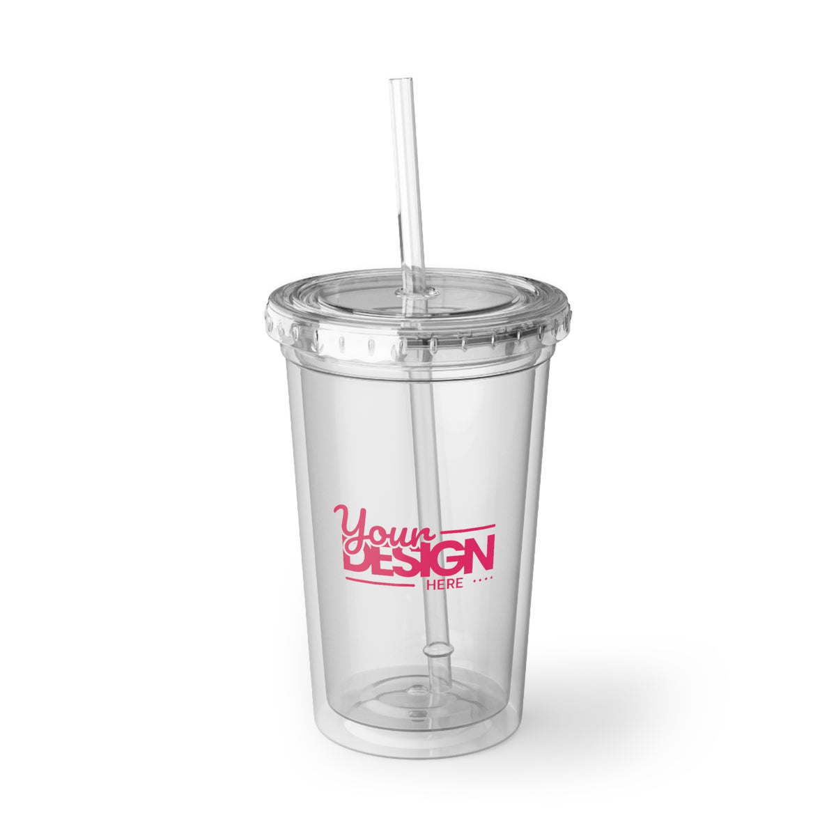 Suave Acrylic Cup, Clear Reusable Tumbler, Travel Drinkware, Personalized Cup, Eco-Friendly Beverage Container, Summer Hydration