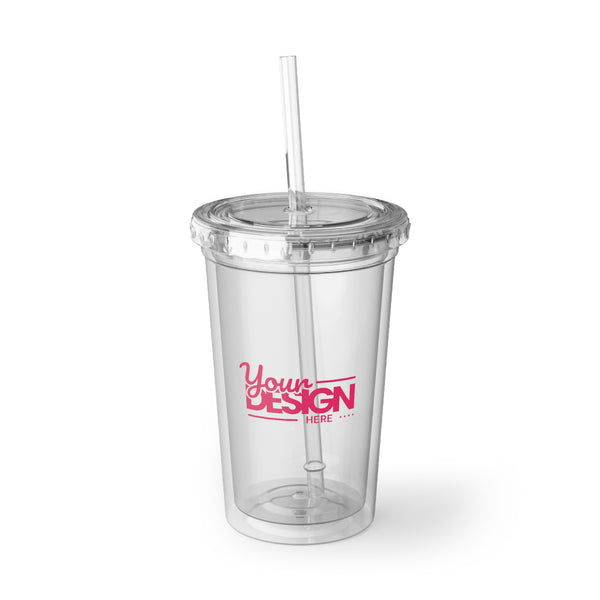 Suave Acrylic Cup, Clear Reusable Tumbler, Travel Drinkware, Personalized Cup, Eco-Friendly Beverage Container, Summer Hydration