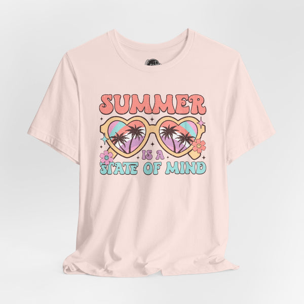 Summer State of Mind Retro Beach Style T-Shirt for Women | Trendy Vintage Graphic Tee | Hipster Fashion Top | Unique