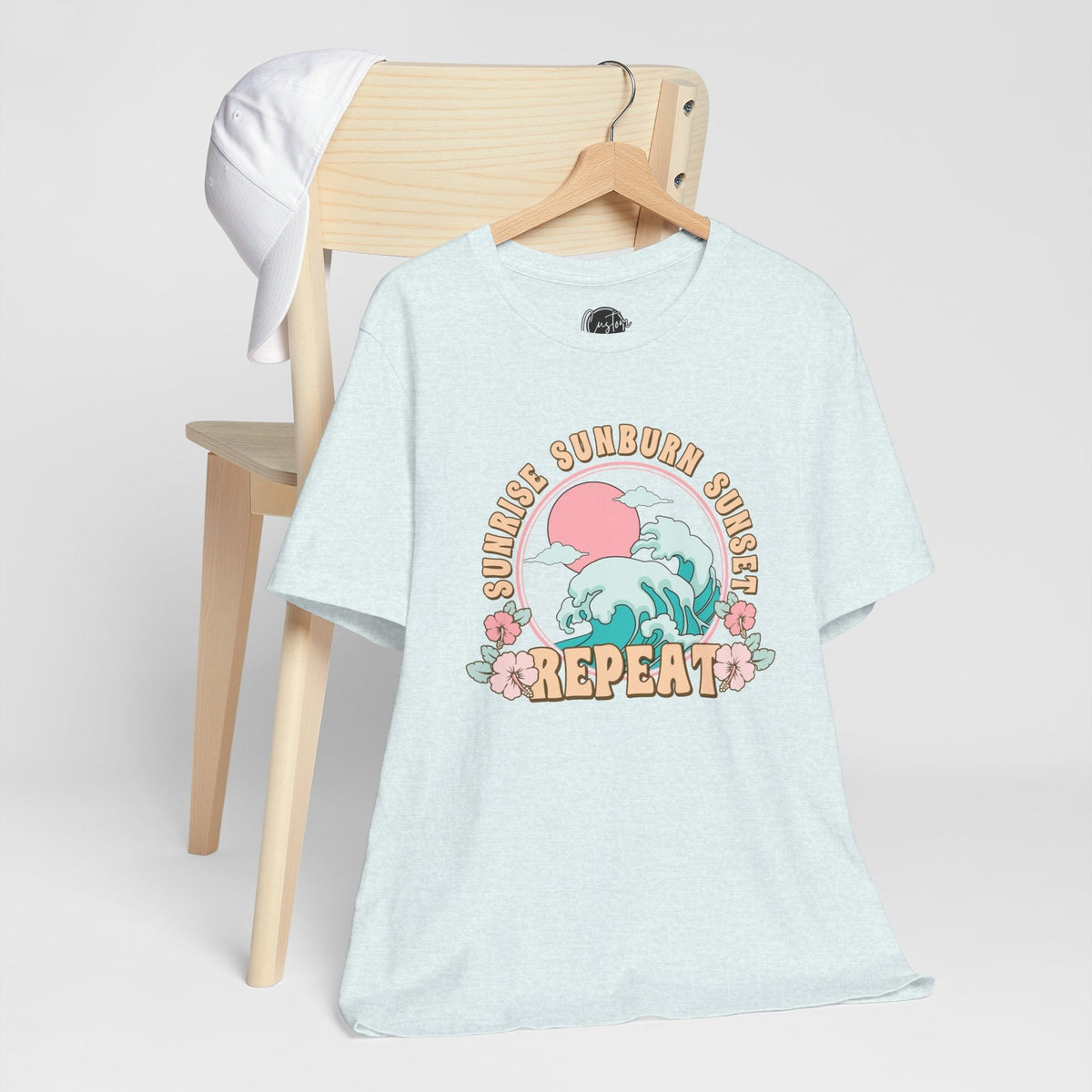 Sunrise Sunburn Sunset Repeat Beach T-Shirt - Coastal Chic Tee | Lake Life Shirt | Summer Graphic Top | Trendy Vacation