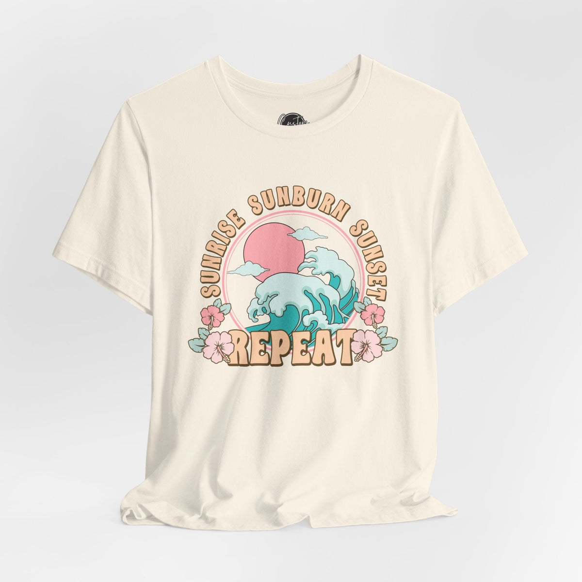 Sunrise Sunburn Sunset Repeat Beach T-Shirt - Coastal Chic Tee | Lake Life Shirt | Summer Graphic Top | Trendy Vacation Wear