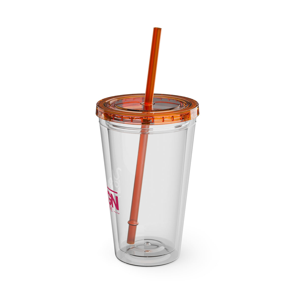 Sunsplash Tumbler with Straw - Personalizable 16oz Drink Cup for Summer Fun, Beach Vibes, and Gifts