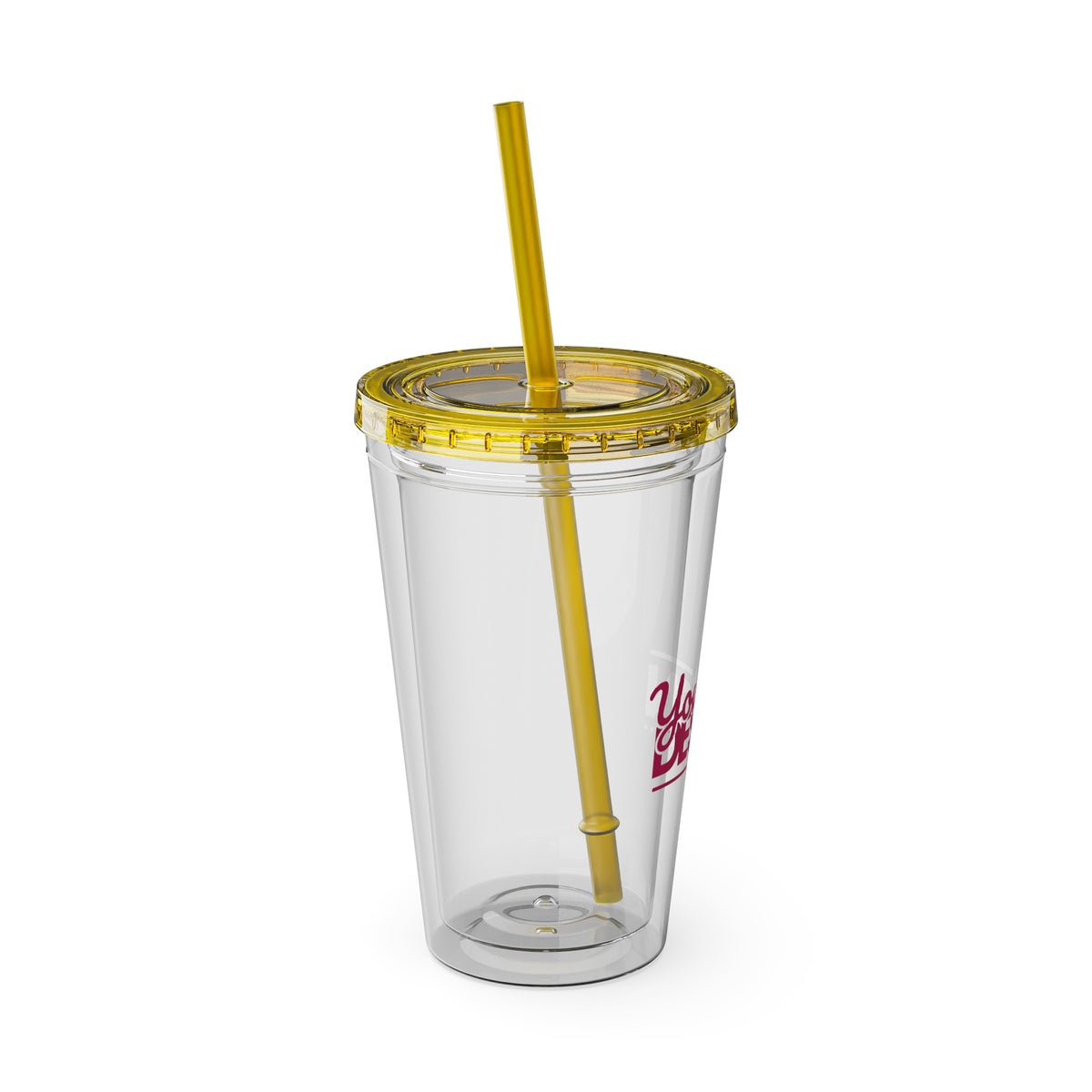 Sunsplash Tumbler with Straw - Personalizable 16oz Drink Cup for Summer Fun, Beach Vibes, and Gifts