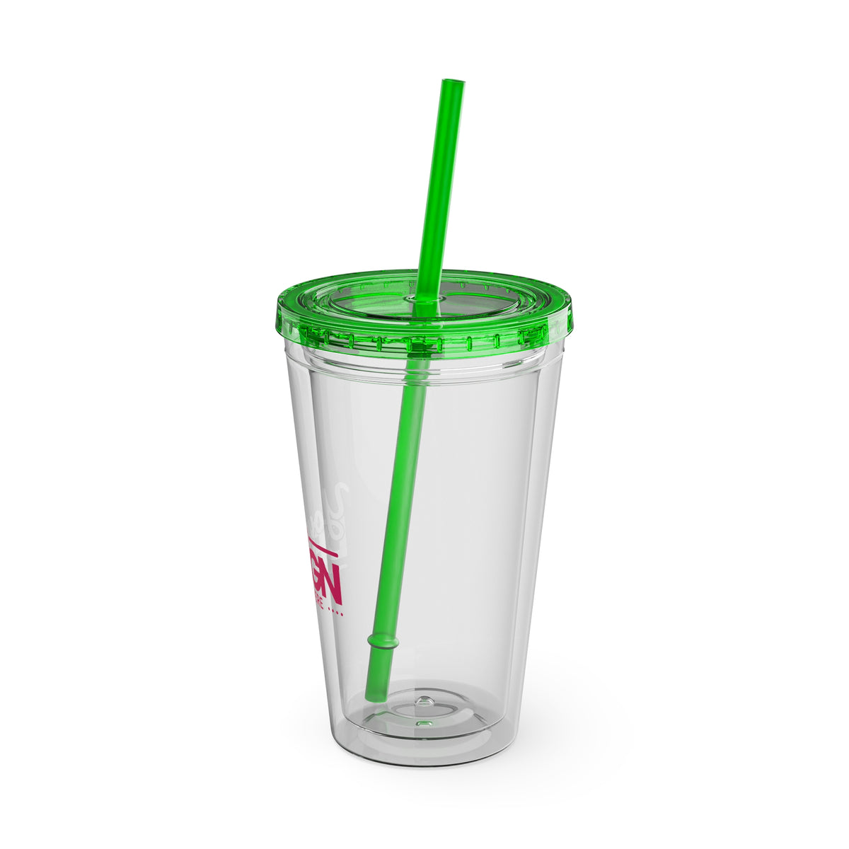 Sunsplash Tumbler with Straw - Personalizable 16oz Drink Cup for Summer Fun, Beach Vibes, and Gifts
