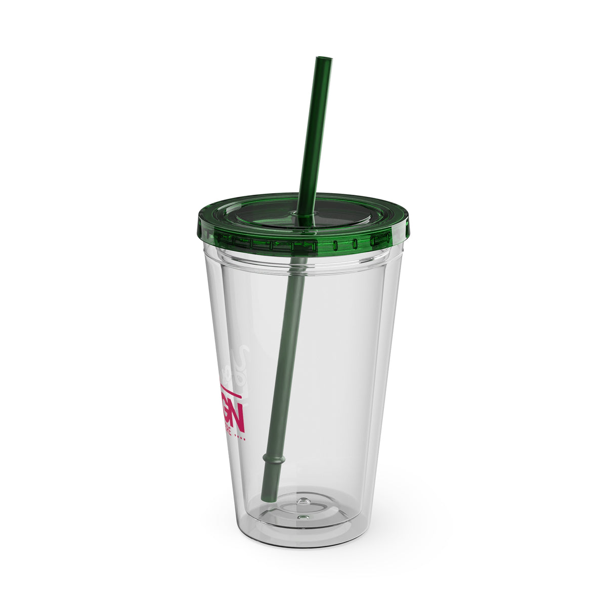 Sunsplash Tumbler with Straw - Personalizable 16oz Drink Cup for Summer Fun, Beach Vibes, and Gifts