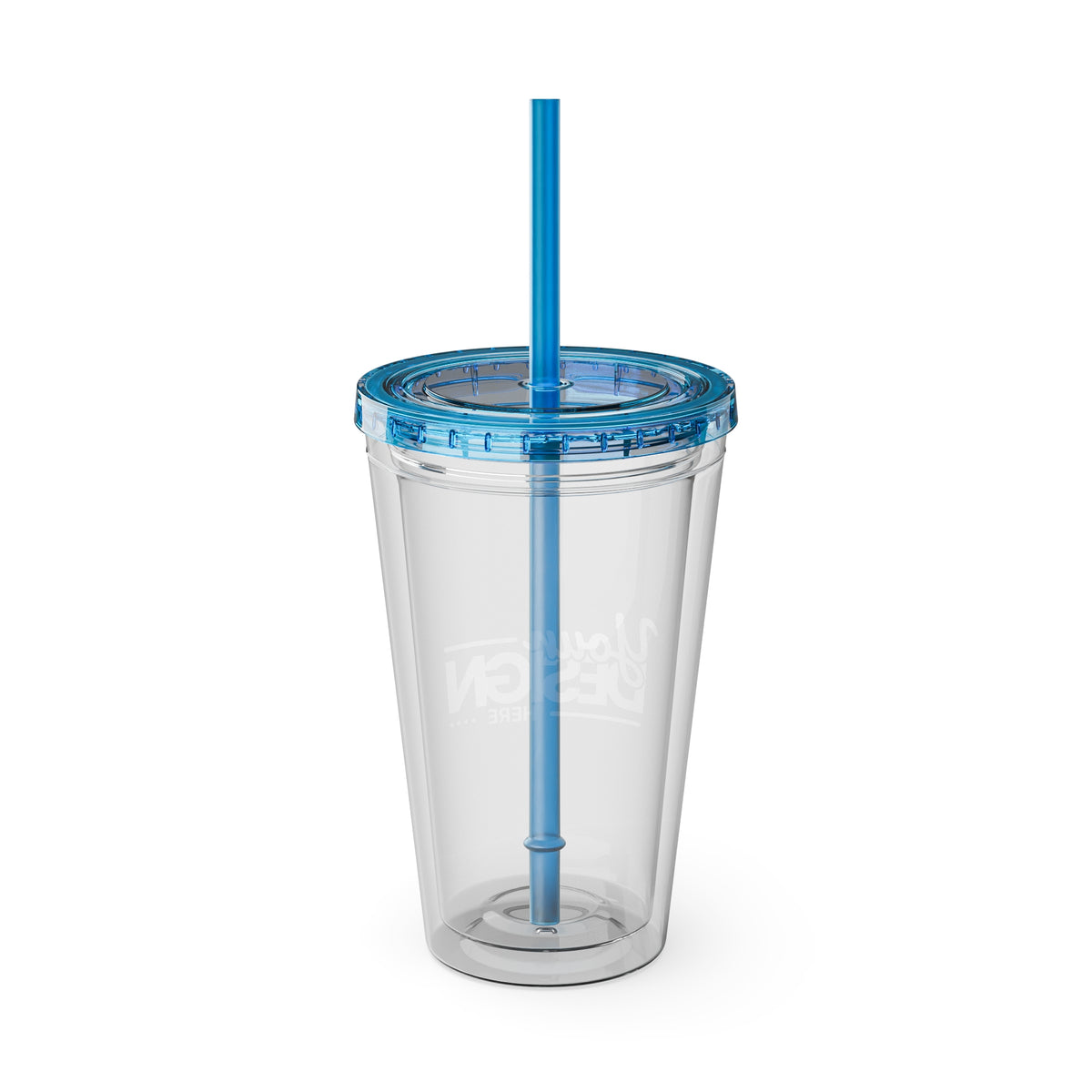 Sunsplash Tumbler with Straw - Personalizable 16oz Drink Cup for Summer Fun, Beach Vibes, and Gifts