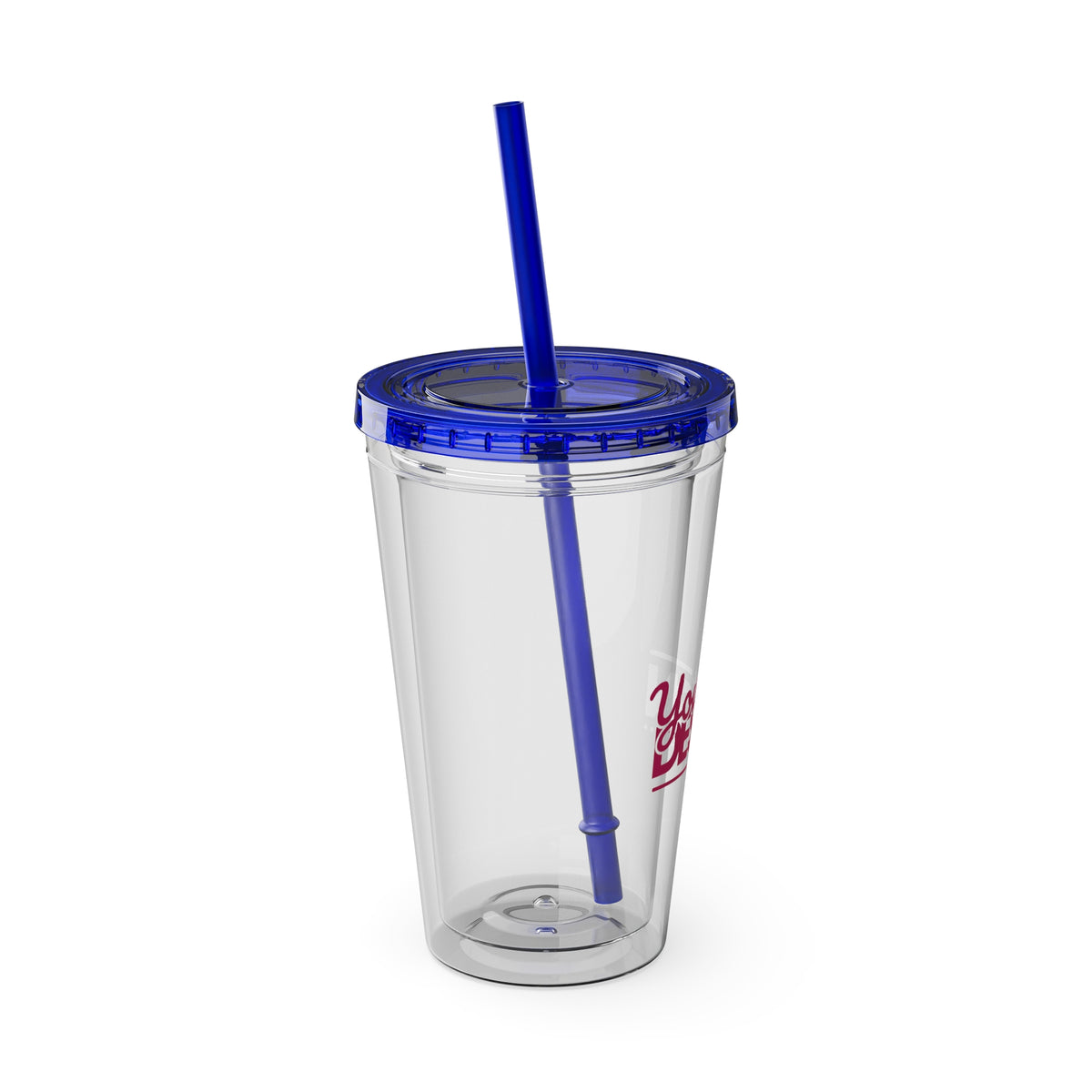 Sunsplash Tumbler with Straw - Personalizable 16oz Drink Cup for Summer Fun, Beach Vibes, and Gifts