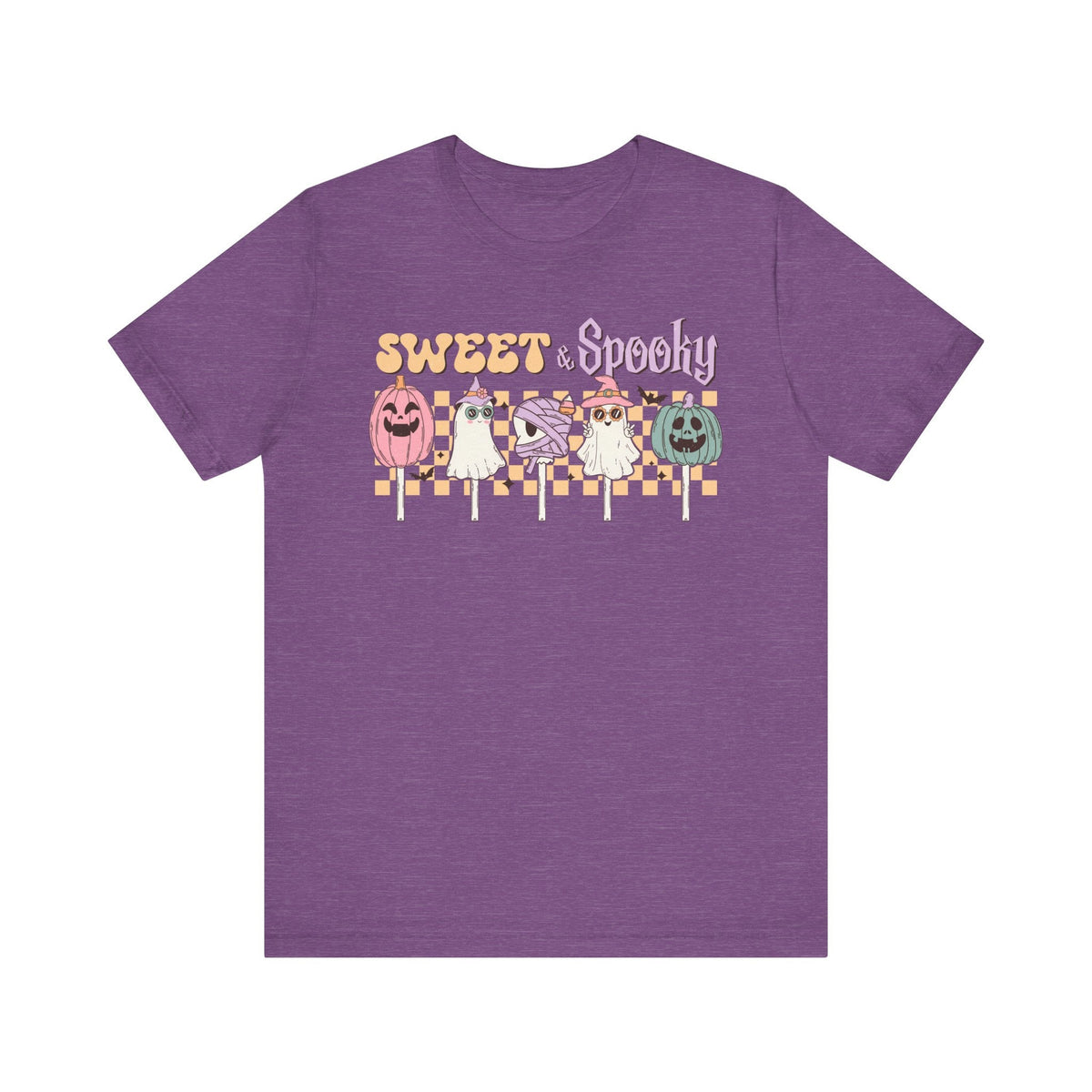 Sweet & Spooky Halloween Shirt - Retro Ghost Lollipops Graphic Tee