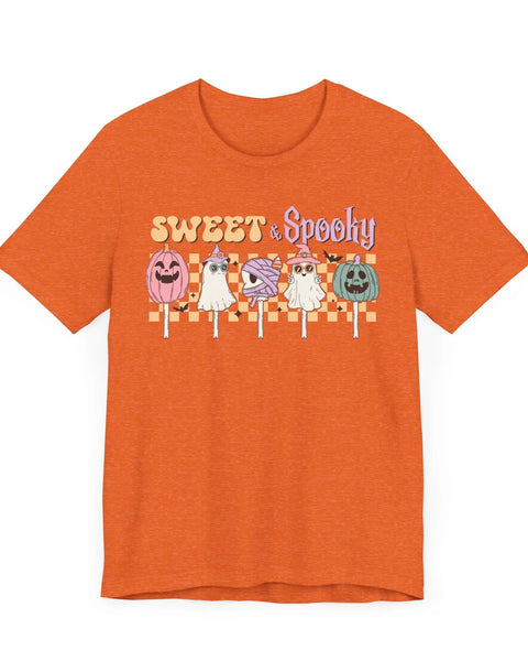 Sweet And Spooky Halloween Shirt Retro Ghost Lollipops Graphic Tee