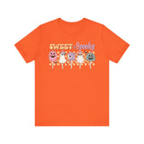 Sweet & Spooky Halloween Shirt - Retro Ghost Lollipops Graphic Tee