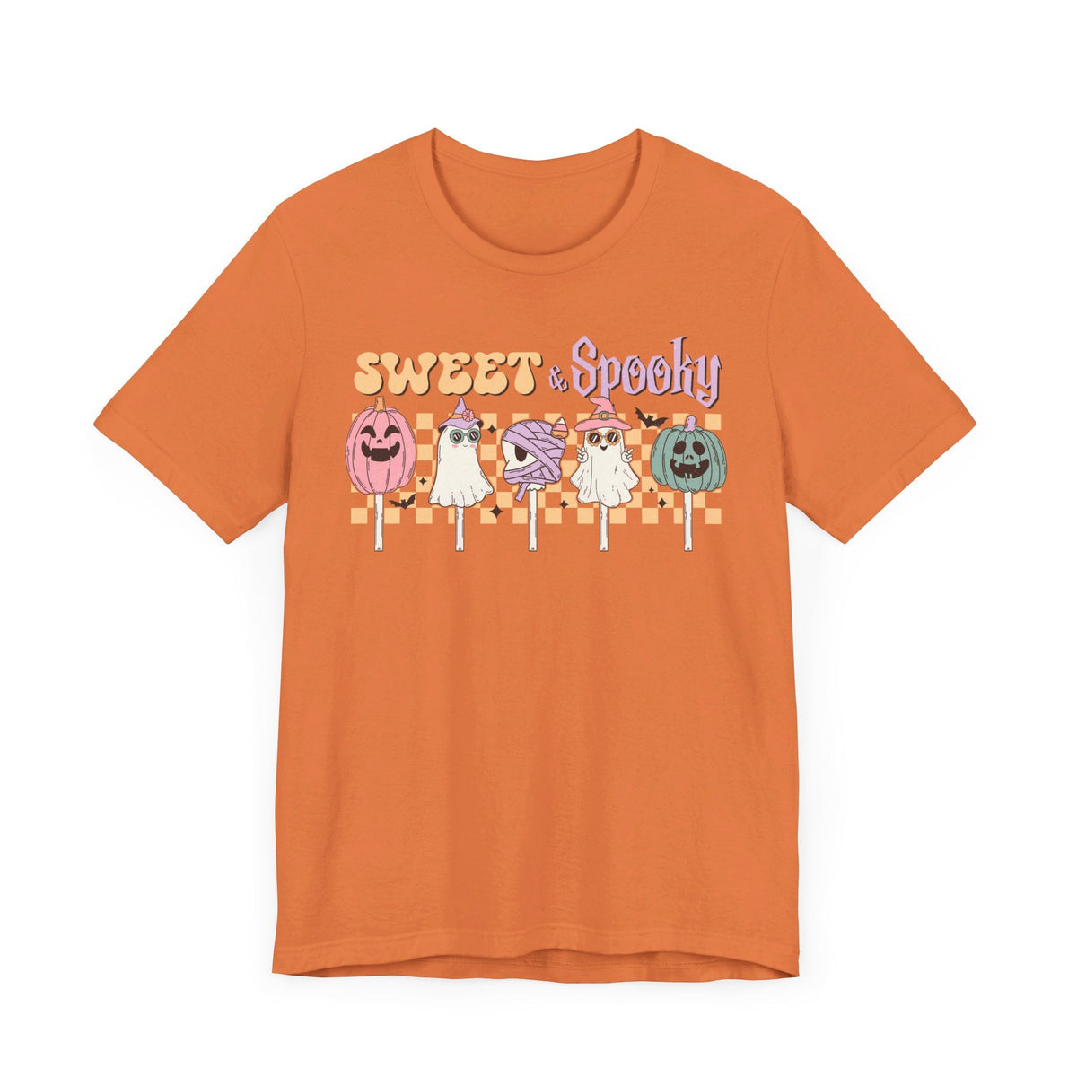 Sweet & Spooky Halloween Shirt - Retro Ghost Lollipops Graphic Tee