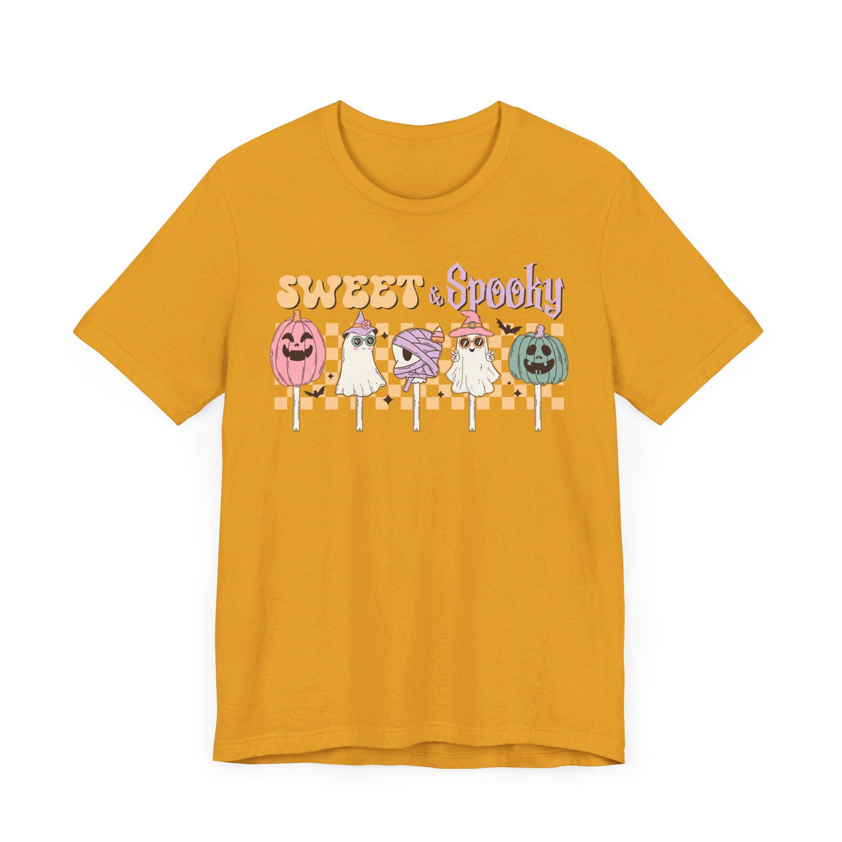 Sweet & Spooky Halloween Shirt - Retro Ghost Lollipops Graphic Tee